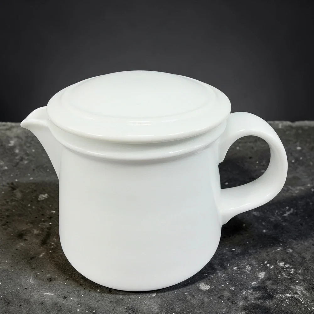 Dansk International Designs White‎ Ceramic Creamer Pitcher with Lid Thailand VTG